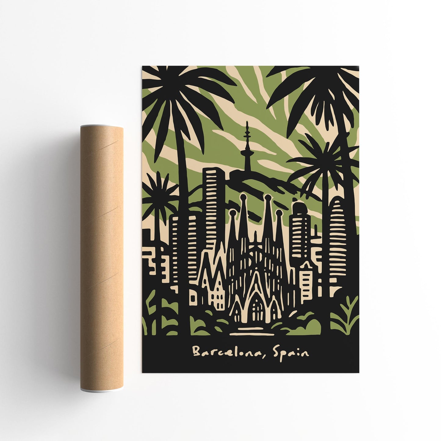 Barcelona Spain Poster - European Travel Print