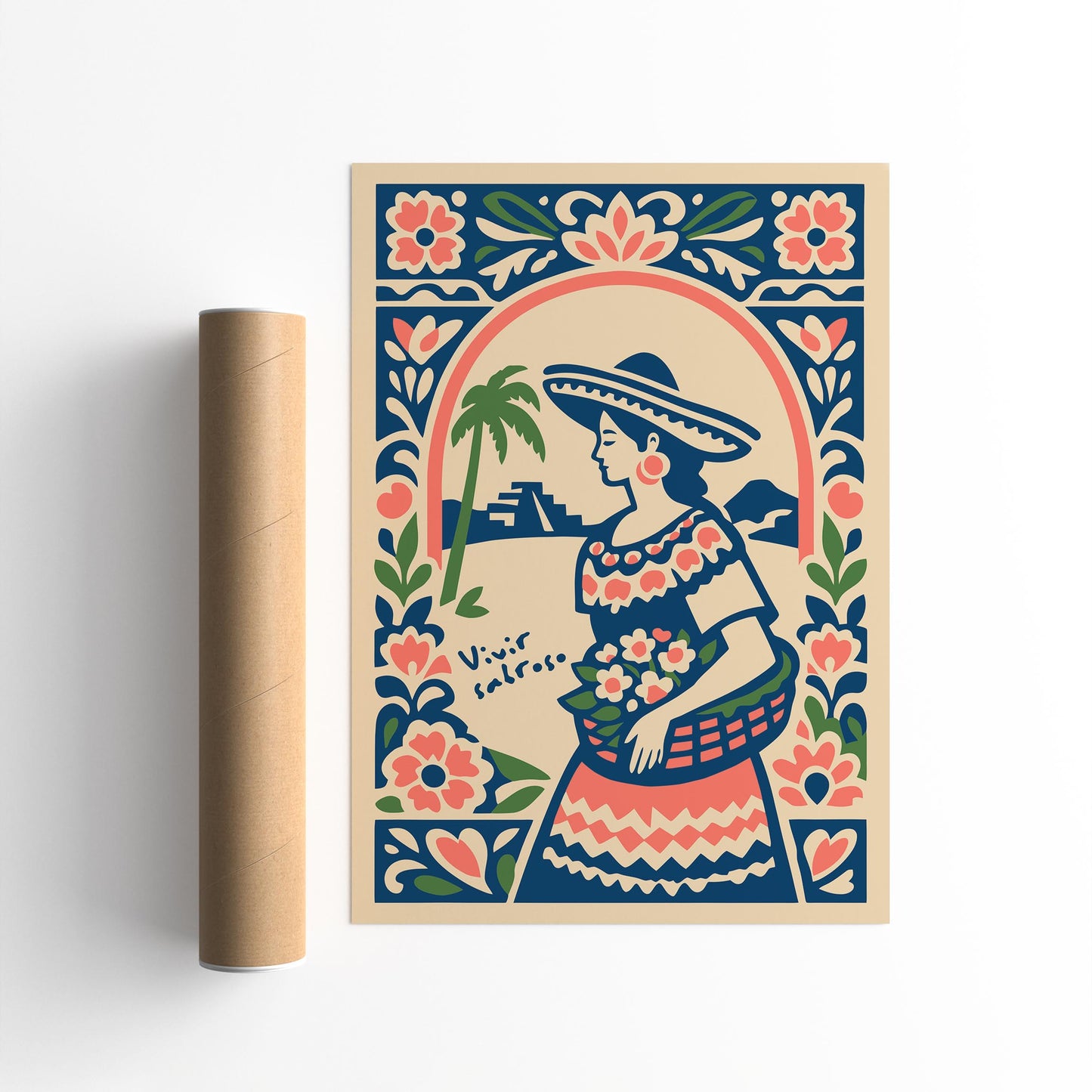 Vivir Sabroso Quote Poster – Mexican Quote Wall Art Print