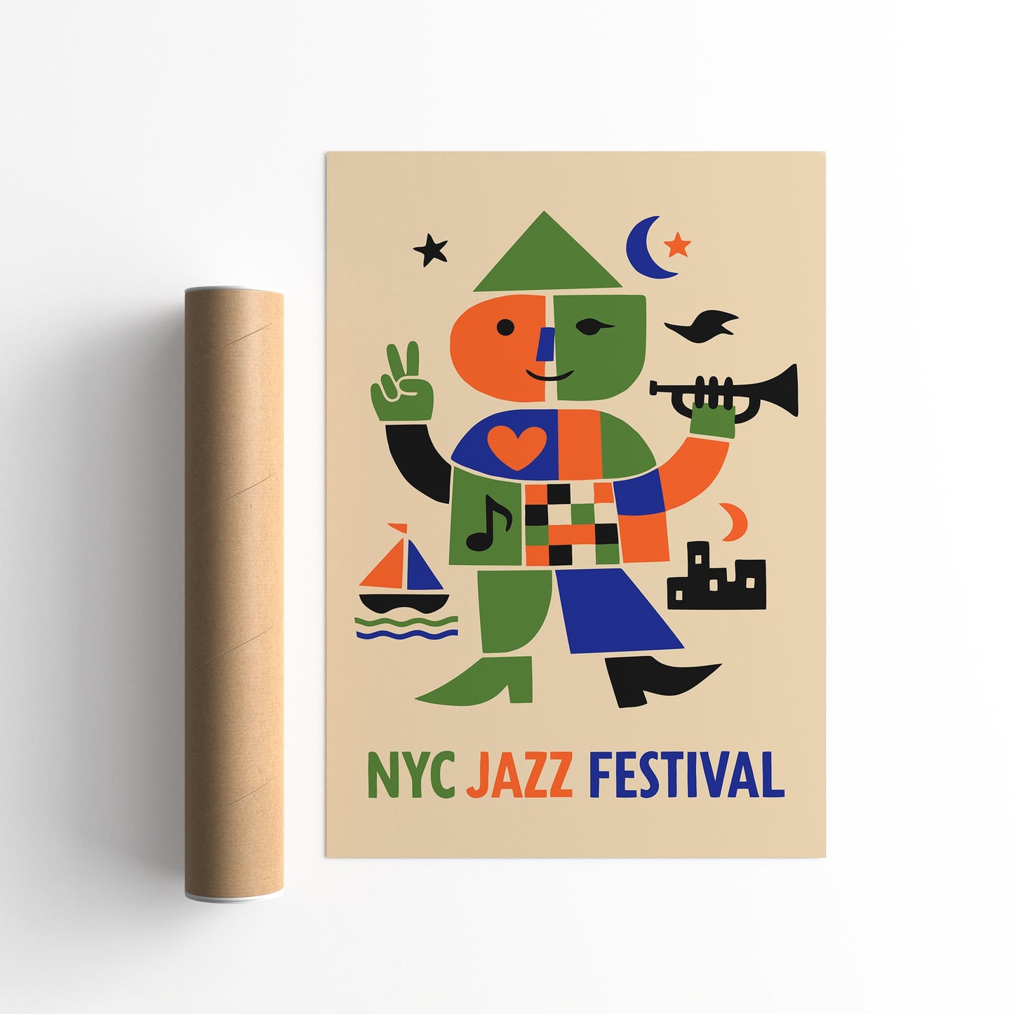 NYC Jazz Festival Art Print - Retro Music Poster