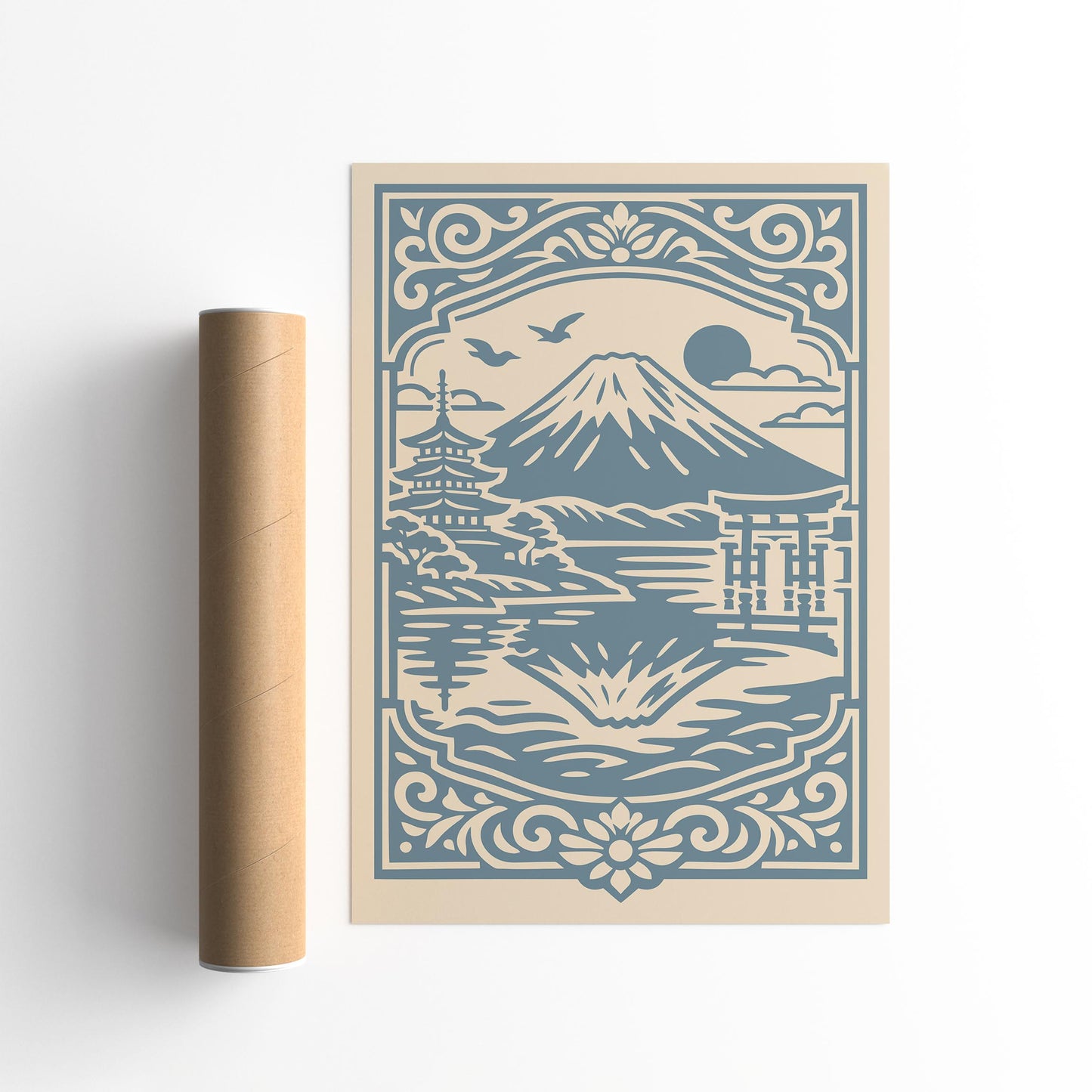Mount Fuji Landscape Print - Japan Travel Poster