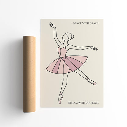 Ballet Wall Art - Inspirational Dance Quote Poster