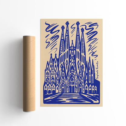 Sagrada Família Spain Architecture Poster