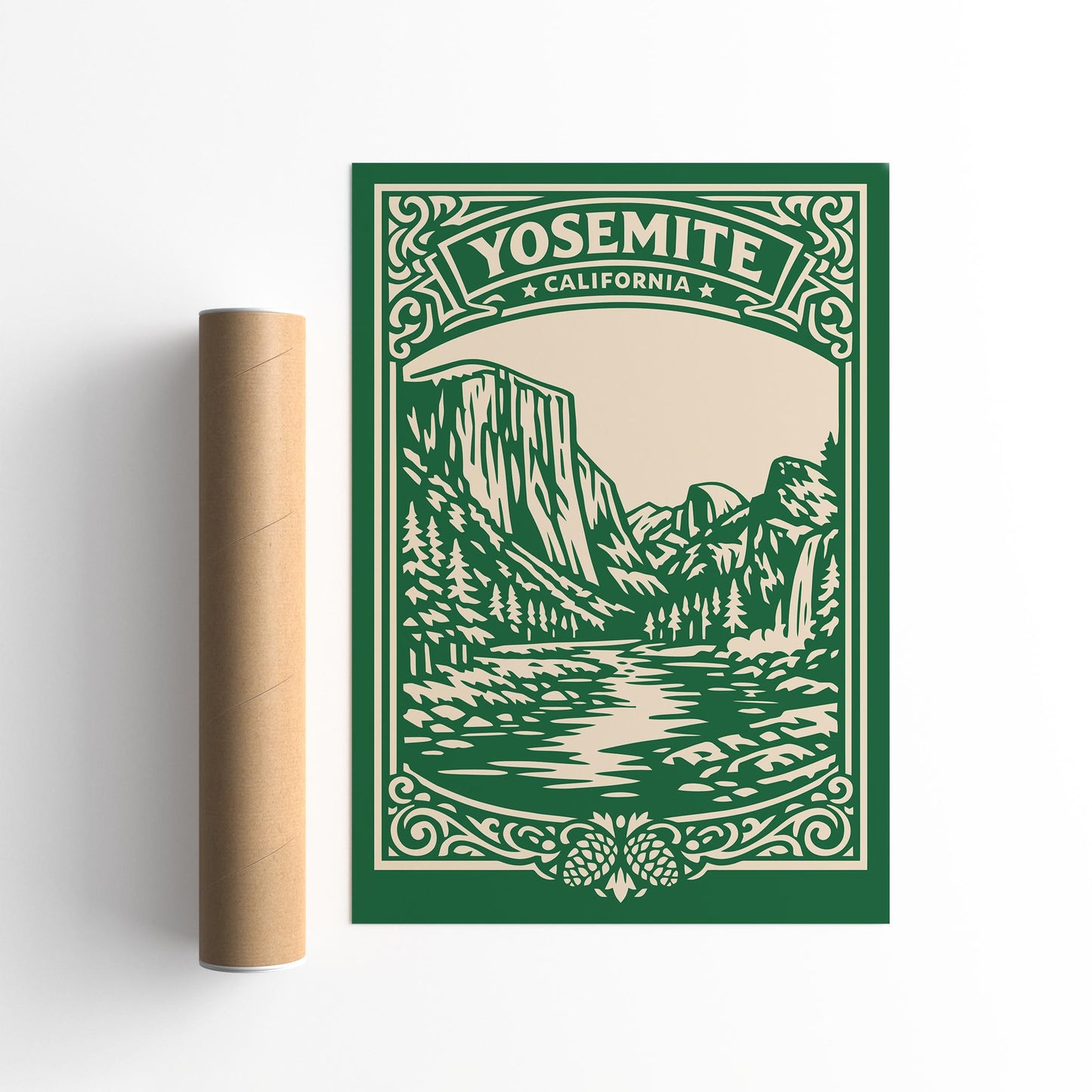 Yosemite National Park Poster - Vintage Travel Art Print