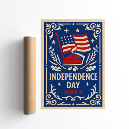July 4 Independence Day Art Poster