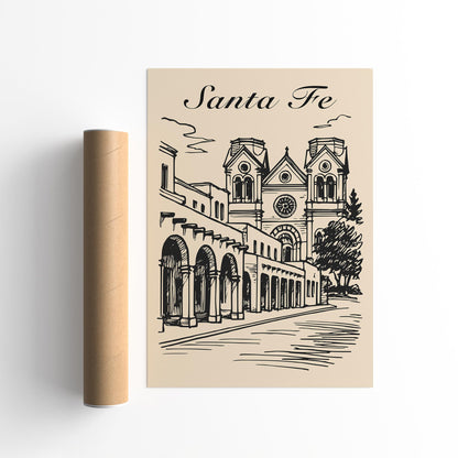 Santa Fe Cityscape Poster