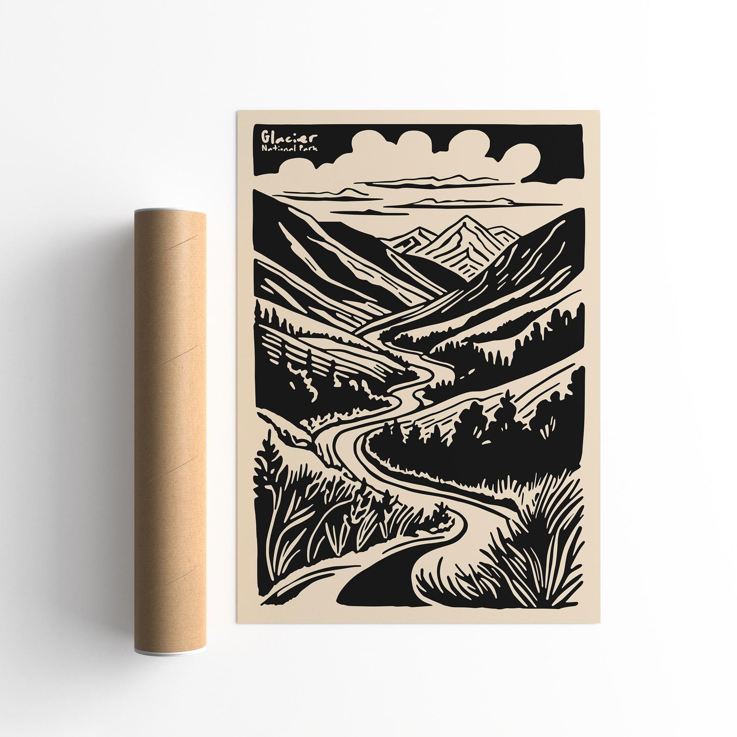 Glacier National Park Poster - Montana Travel Wall Art Print