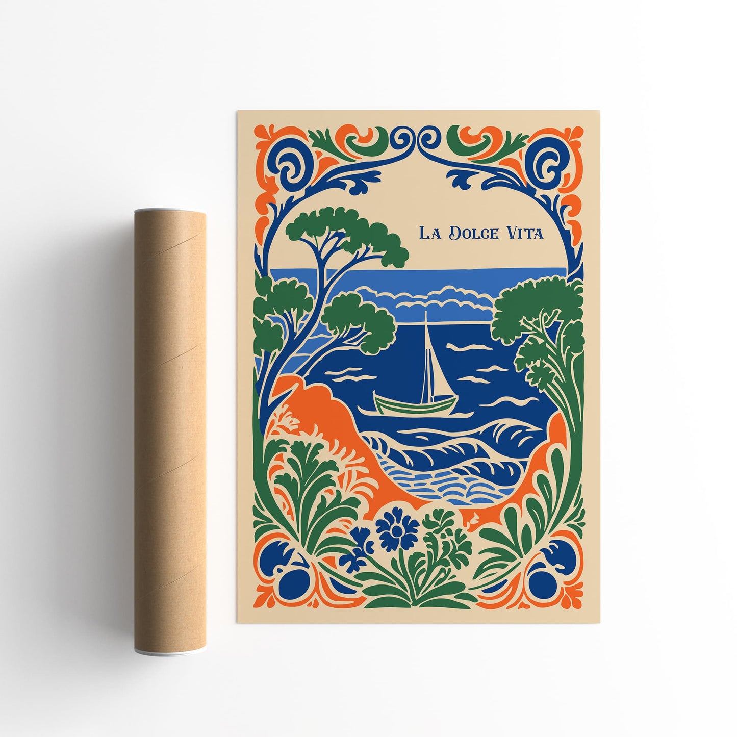 La Dolce Vita Poster Nautical Scenic Print