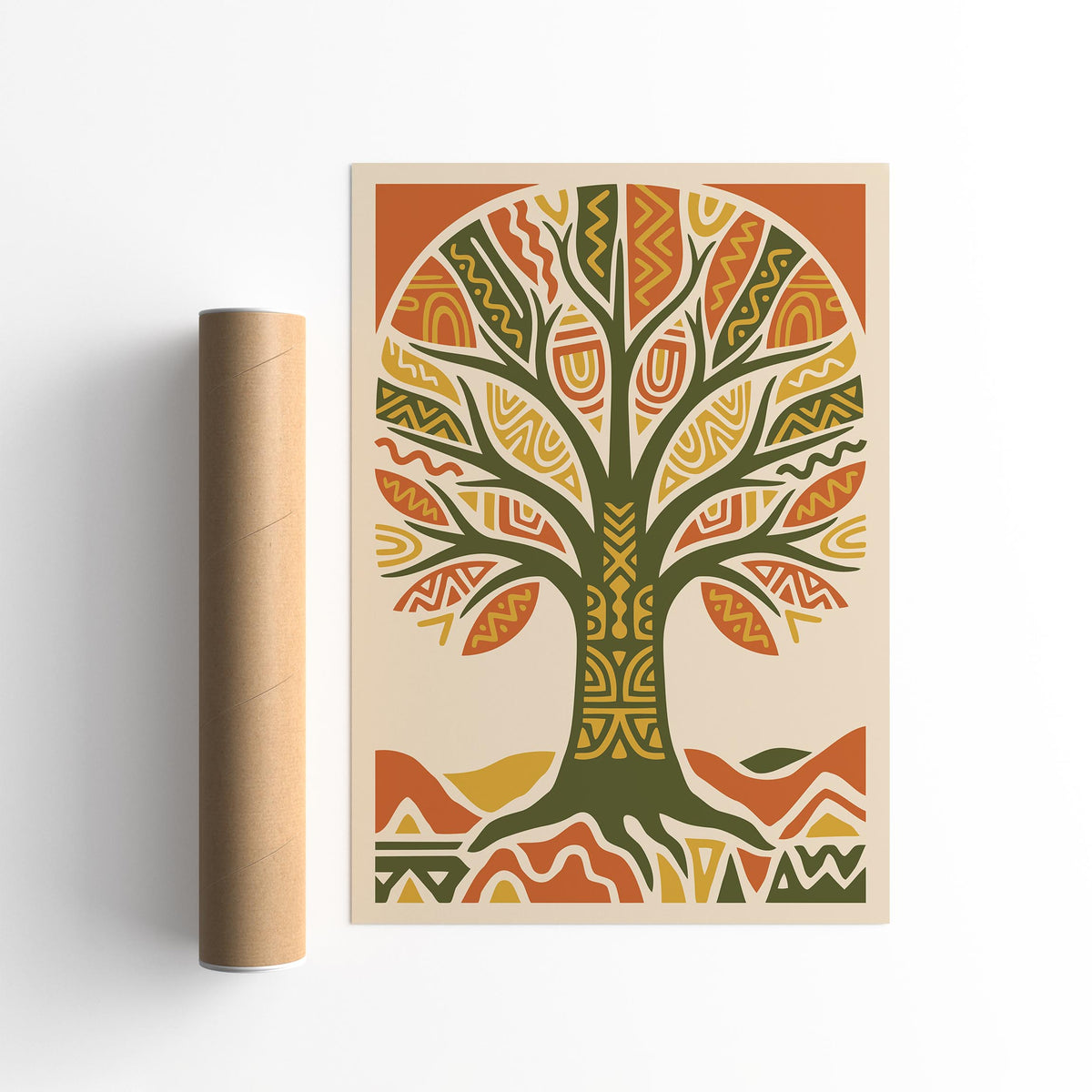 Afrohemian Tree of Life Wall Art Poster