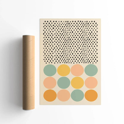 Abstract Dots & Spots Wall Art - Retro Vibe Home Decor