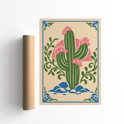 Saguaro Cactus Art Poster