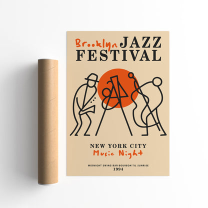 Brooklyn Jazz Festival NYC Art Poster
