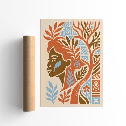 Stay Rooted Afrohemian Poster