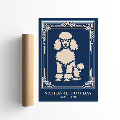 National Dog Day Poster – Cute Dog Wall Art Print