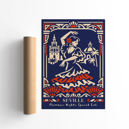 Flamenco Dancer Seville Poster – Spanish Wall Art