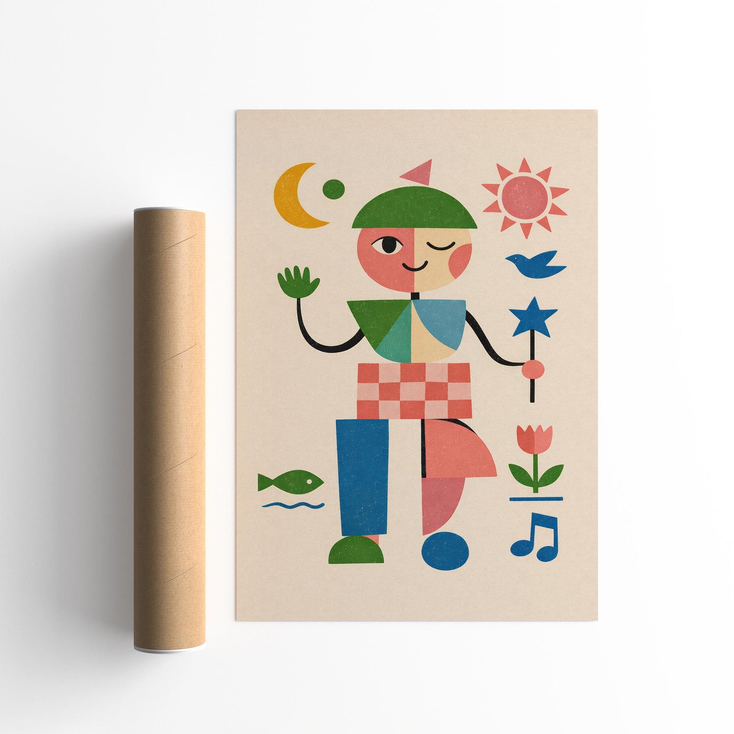 Paul Klee Inspired Abstract Modern Wall Art Print