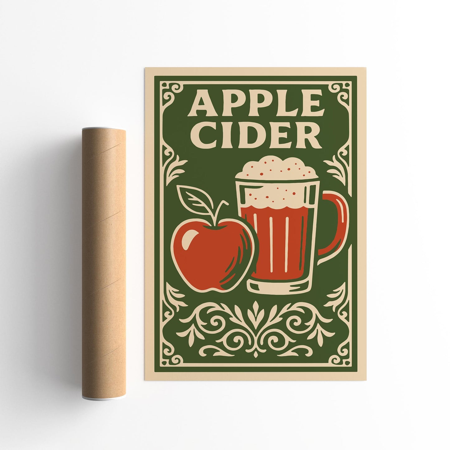 Apple Cider Poster - Autumn Kitchen Wall Decor