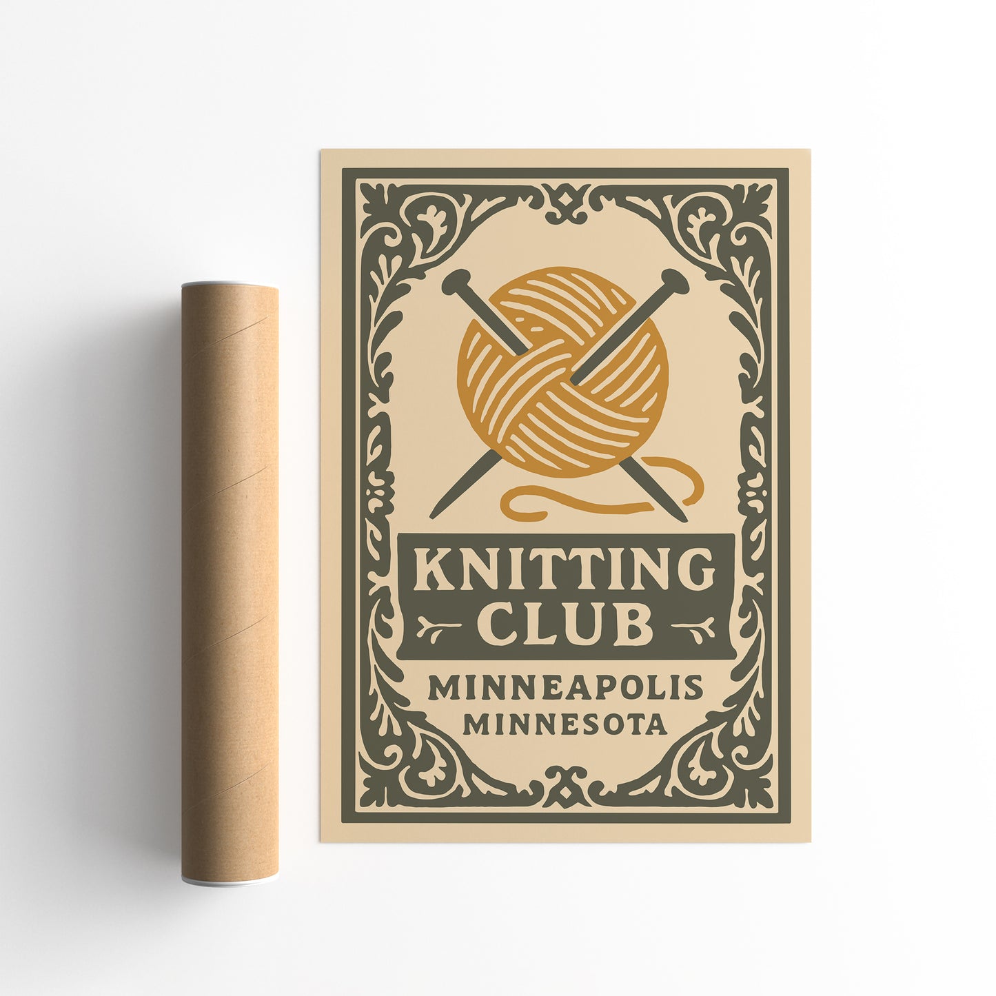 Knitting Club, Minneapolis Minnesota Print