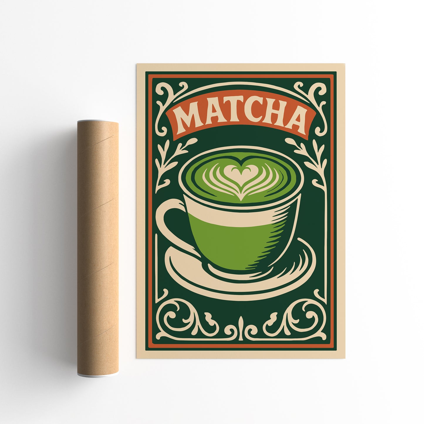 Matcha Green Drink Poster - Restaurant or Kitchen Wall Art Decor