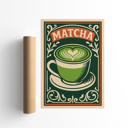 Matcha Green Drink Poster - Restaurant or Kitchen Wall Art Decor