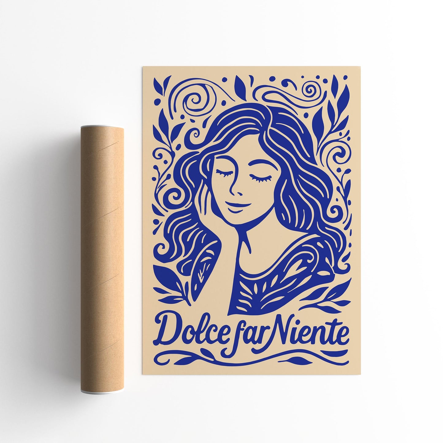 Dolce Far Niente Poster - Blue Quote Wall Art