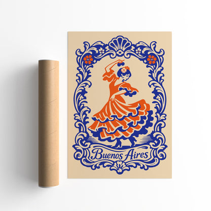 Buenos Aires Flamenco Dance Print - Argentina Wall Art
