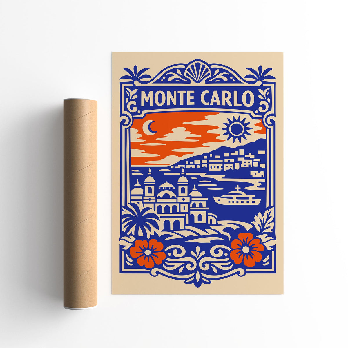 Monte Carlo Monaco Travel Poster