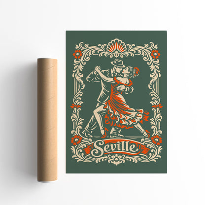 Seville City of Tango Poster Print