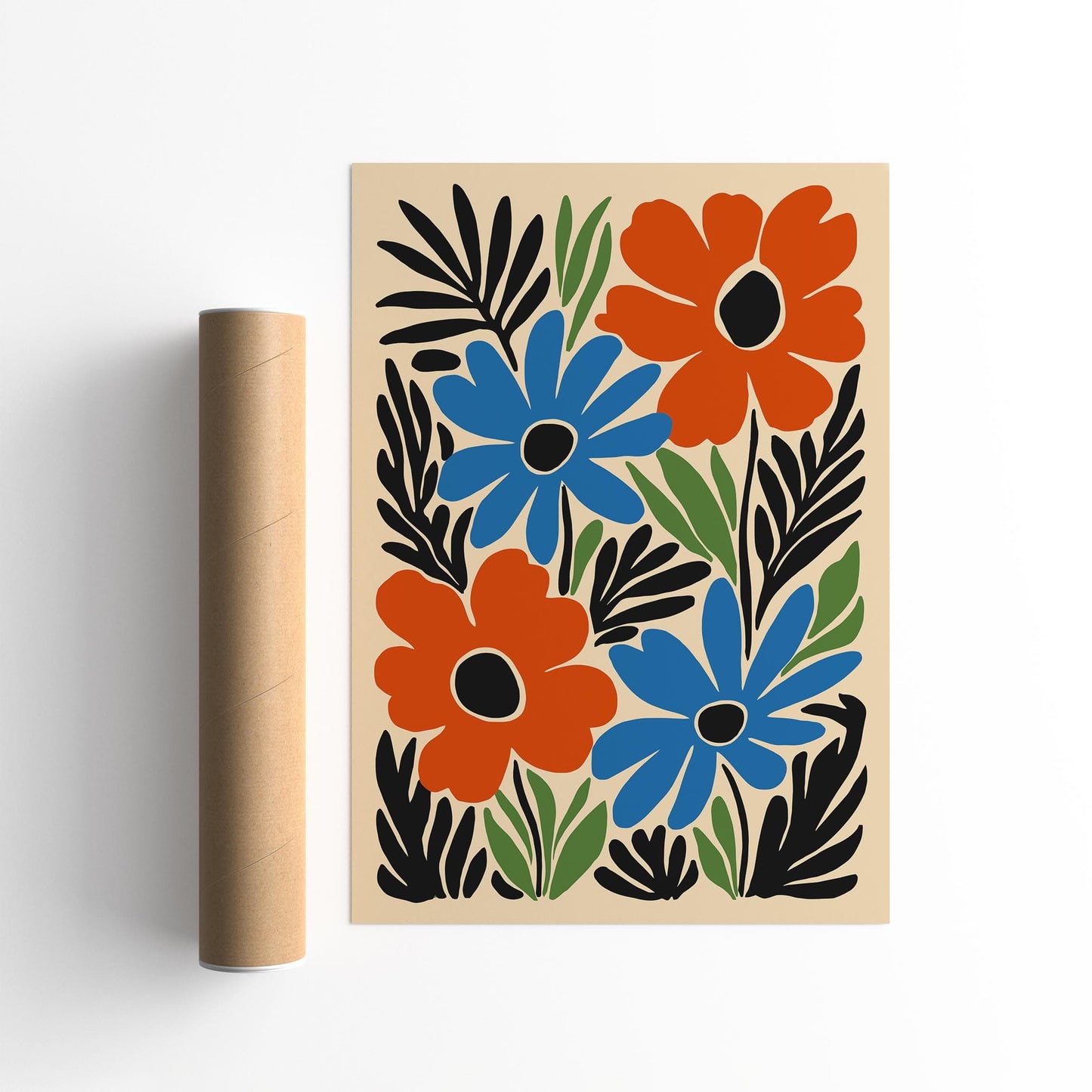 Retro Bold Floral Poster