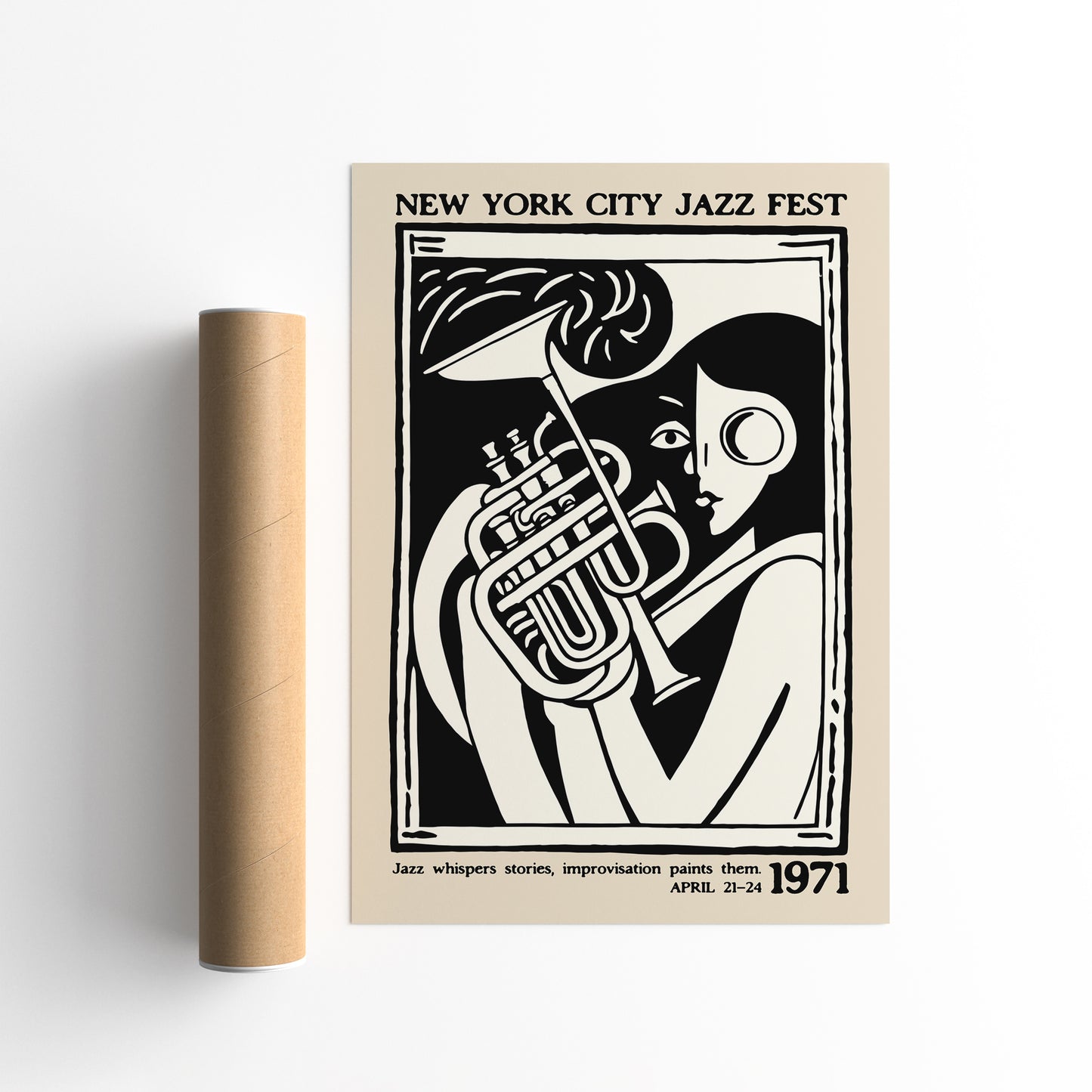 Jazz Festival 1971 in NYC Wall Art Print