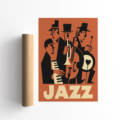 Jazz Night Music Poster - Retro Music Club Wall Art Decor