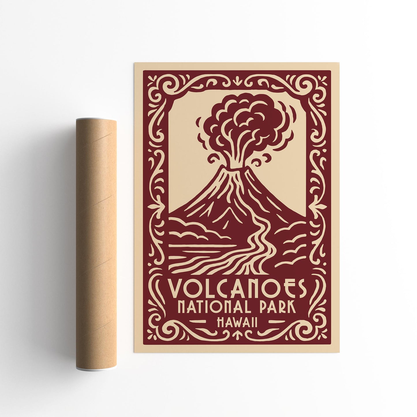 Volcanoes National Park Poster - Hawaii Travel Wall Art