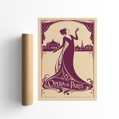Opera de Paris French Music Poster