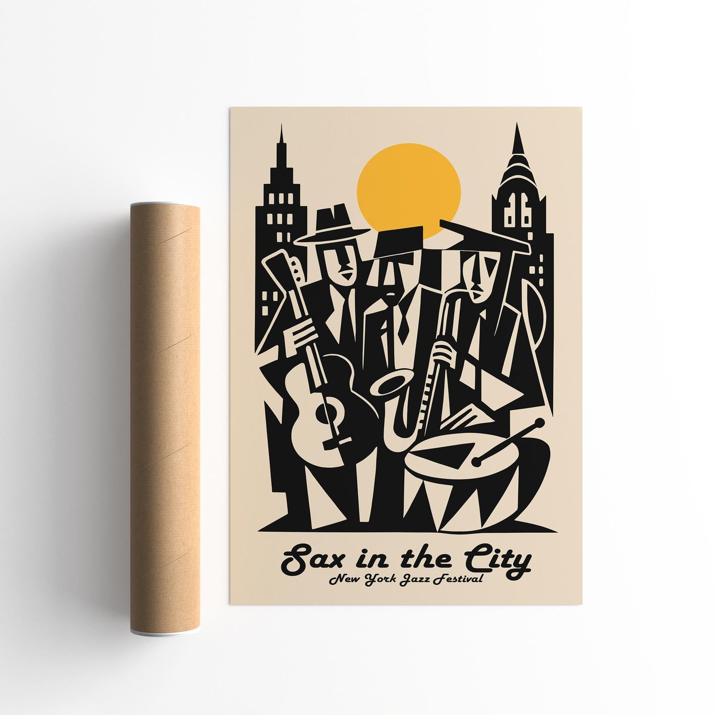 Sax in the City Poster - New York City Jazz Festival Print