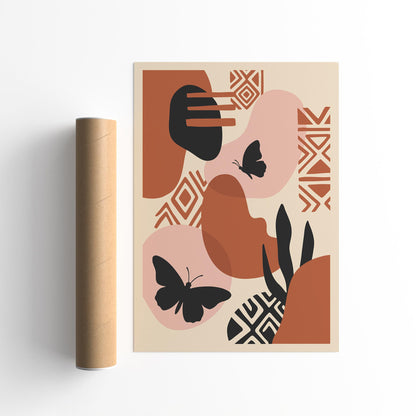 Boho Abstract Nature Art Poster