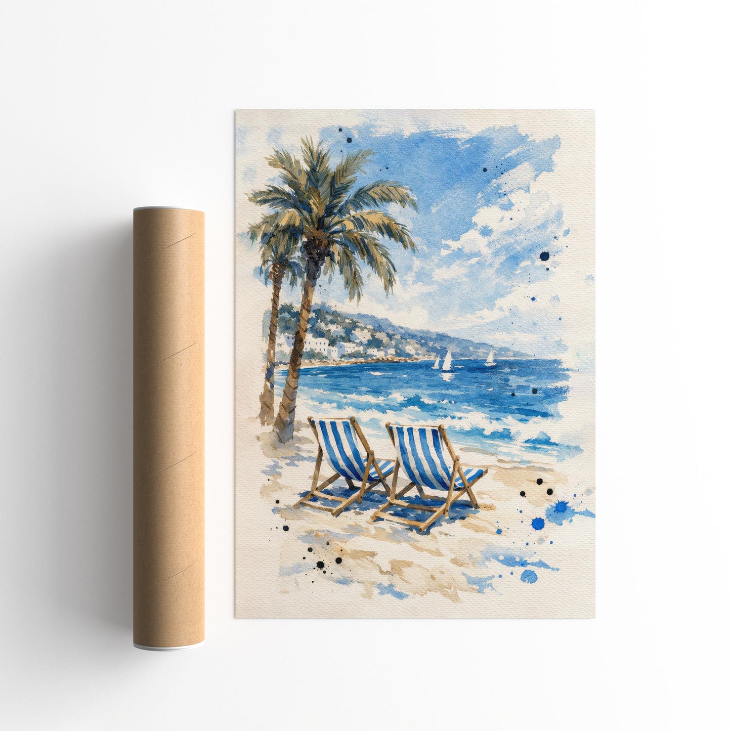 French Riviera Travel Poster – Côte d’Azur Wall Art