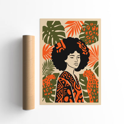 Afrohemian Divine Woman Art Poster