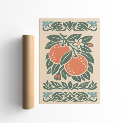 Orange Poster – Retro Kitchen Wall Art