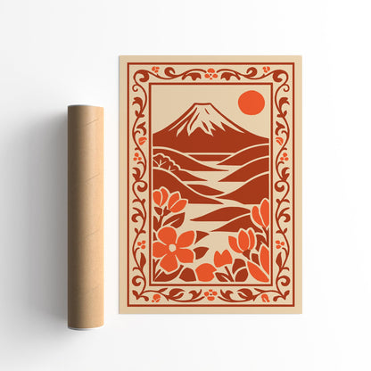 Korin Ogata Mountain Travel Poster