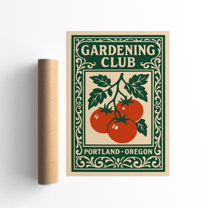Gardening Club Portland Oregon Poster