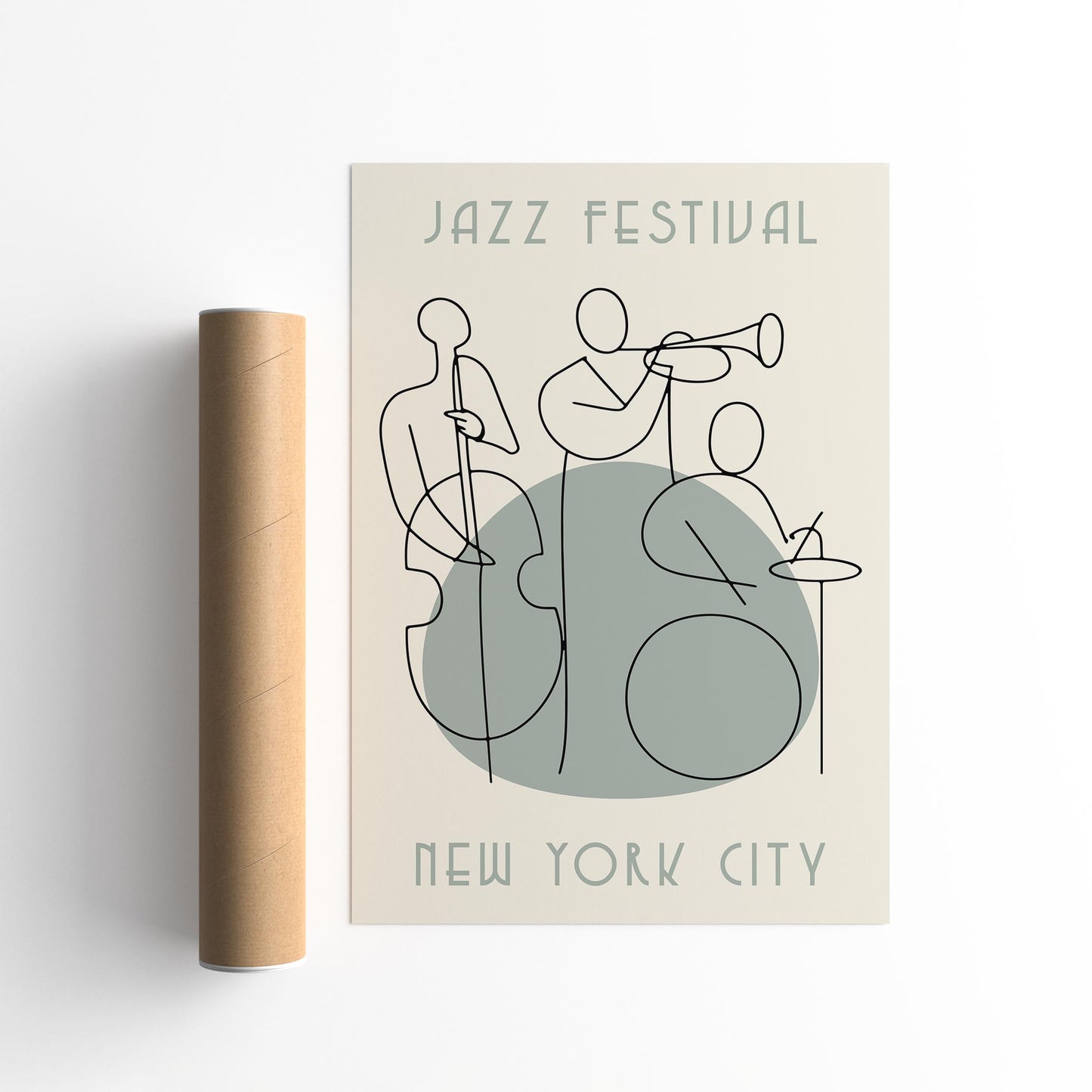 Jazz Festival NYC Poster - Modern Minimalist Music Art Print 2026