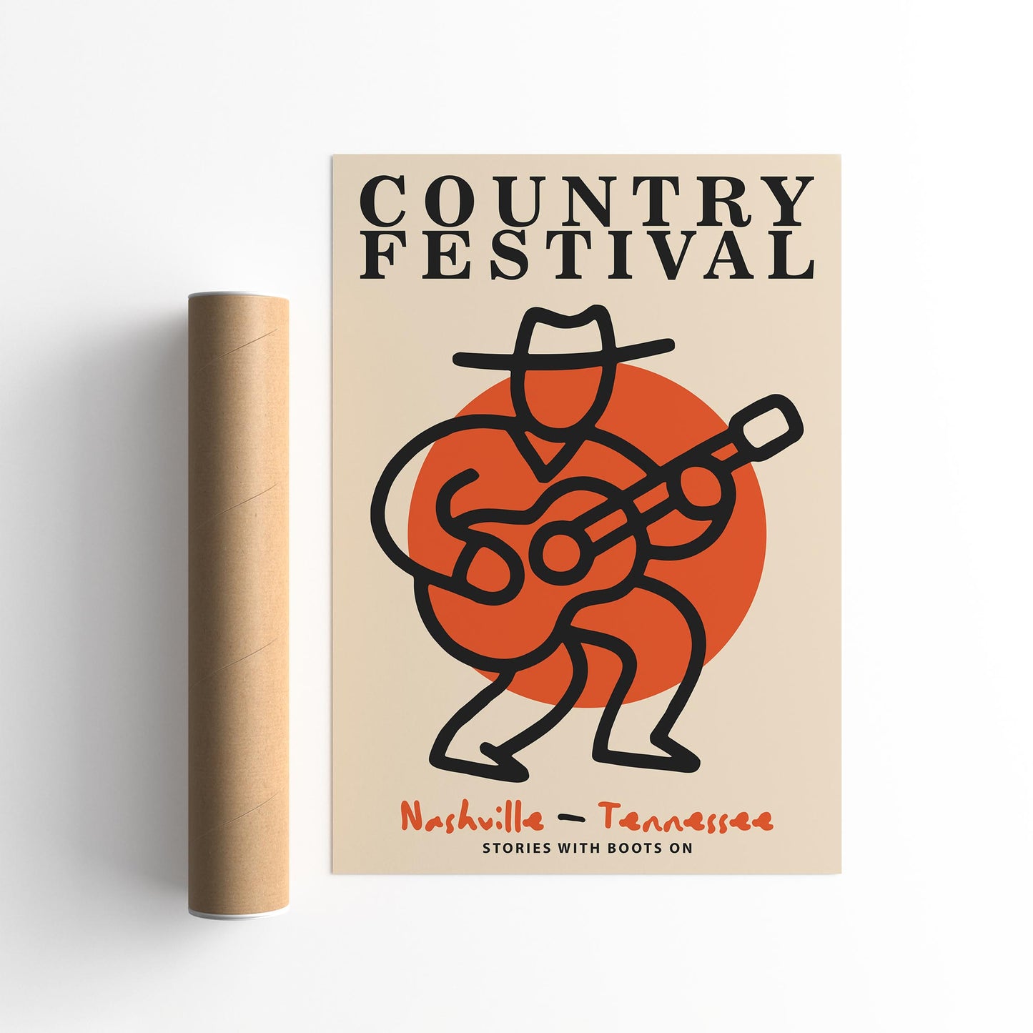 Country Music Festival Poster Nashville Wall Art Print