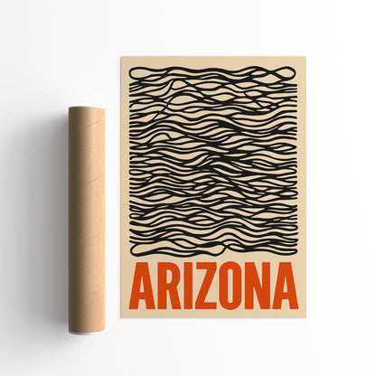 Arizona Abstract Poster - Mid Century Modern Wall Art