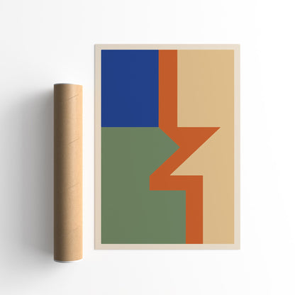 Modern Geometric Color Block Poster