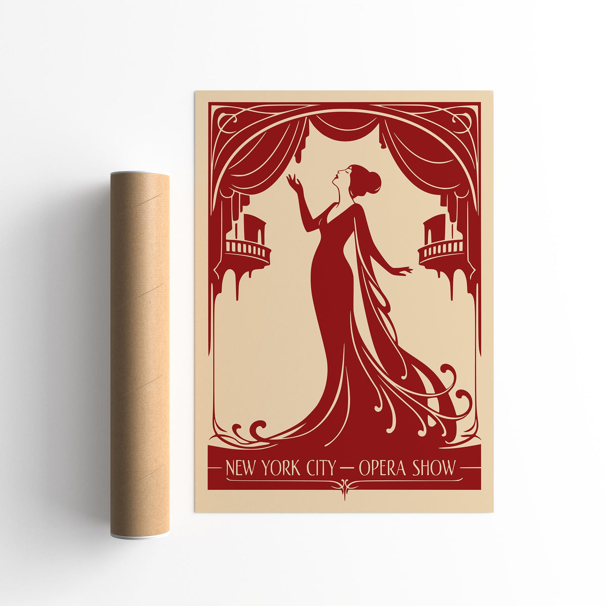 New York City Opera Vintage Music Art Poster