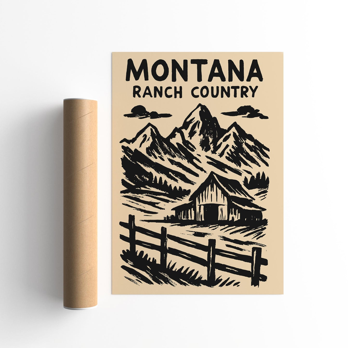 Montana Ranch City Poster