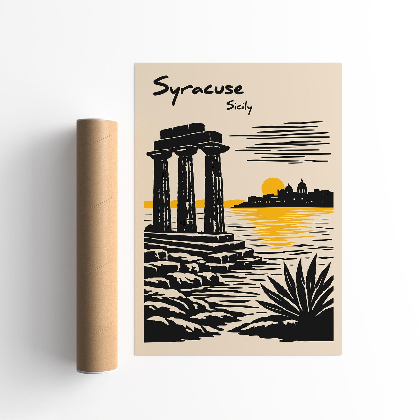 Syracuse Sicily Travel Poster