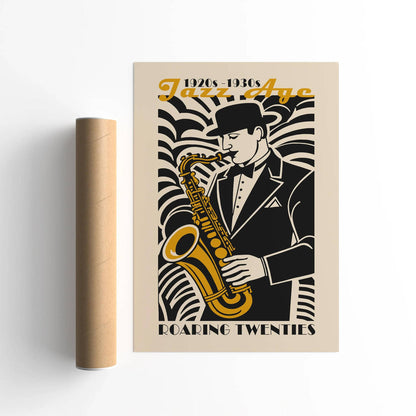 Jazz Age Music Poster - Trendy Wall Art 2025
