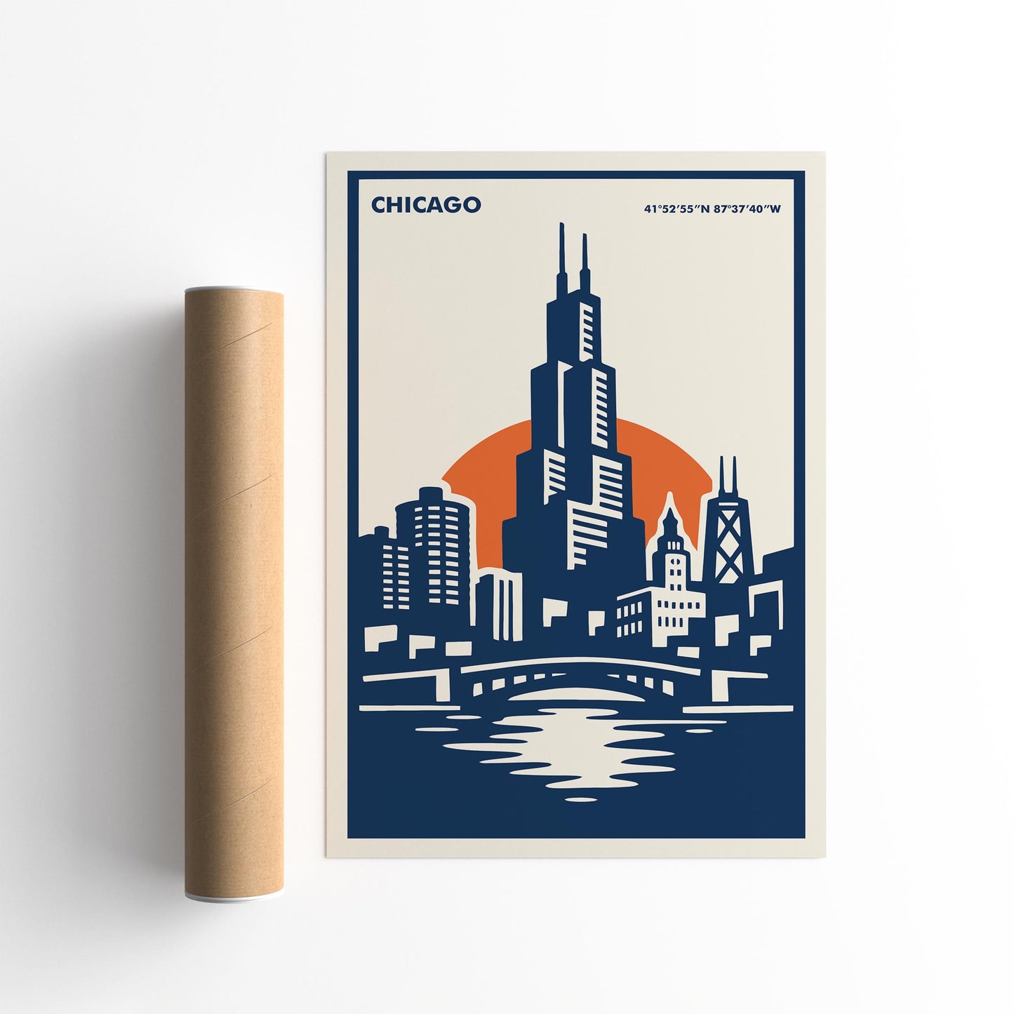 Chicago Modern Travel Poster