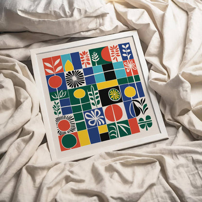 Mid Century Modern Abstract Square Print