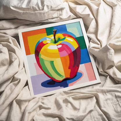 Colorful Big Apple Square Art Print
